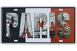 Hioni Tin Signe vintage Paris Plaque Décoration murale Peinture d'art poster Tableau Décoration de la Maison