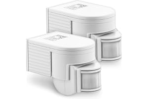 deleyCON Infraröd Rörelsesensor Utanpåliggande 180° 12m, 2 Stycken