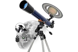 ESSLNB Telescopio Astronomico 70070 Telescopio Astronomico Professionale con Adattatore Telefonico Regolabile Acciaio Inossidabile Treppiedi Eretto-Immagine Punto Rosso Cercatore Lente di Barlow