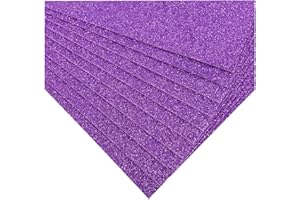 Uhat Lot de 10 feuilles A4 en mousse éponge à paillettes pour travaux manuels et décoration 2 mm violet clair