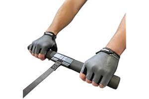 HOME & ROWE Fingerlose Ruderhandschuhe Perfekte Fitnesshandschuhe für Rudergerät, Heimtrainer, Gewichtheben, Radfahren, Training, Fitnessstudio, Trainingshandschuhe für Damen und Herren