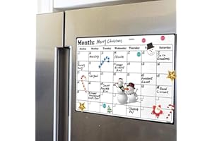 VOLCANICS Fridge Calendar Magnetic Dry Erase Calendar Whiteboard 2025 Calendar for Kitchen Refrigerator Smart Planners