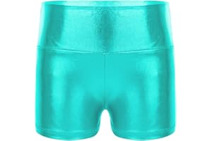 CHICTRY Kinder Mädchen Shorts Ballett Athletic Fitness Tanzhose Metallic Glitzer Kurze Hose Leggings Shiny Hot Pants Turnhose Dancewear Gr. 98-164