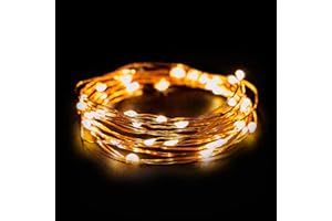 ‎EMOS EMOS Micro LED Lichterkette Kupferdraht 4m, 40 LEDs | LED Deko für Innen & Aussen, Wasserdicht IP44 | Lichterkette Draht 230V mit Timer-Funktion, Lichtfarbe warmweiß