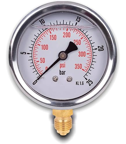 Manomètre Pression Hydraulique 0-400BAR/5800PSI - G1/4 - Cadran 63mm - Acier Inoxydable