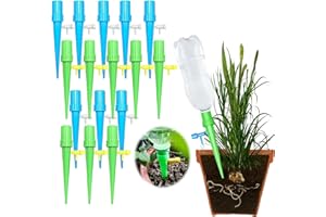 Amebleak 30 Pcs Riego por Goteo Automático, Sistema de Riego Automático Ajustable, Dispositivo de Riego de Plantas Jardin, Apto Para Plantas, Flores y Jardines, Riego por Goteo Para Macetas