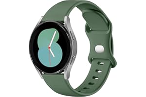 Mastten Silikonowy pasek kompatybilny z Samsung Galaxy Watch Active 2 40 mm, 44 mm, podwójny otwór 20 mm, sportowy pasek do zegarka Galaxy Watch 4/Watch 4 Classic/Watch3 41 mm/Watch 42 mm