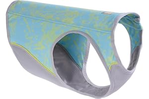RUFFWEAR Swamp Cooler Zip Vest, Dog Jacket for Hot Weather, SPF 50+, Sun Protection to Keep Pets Cool and comfortable, with zippered enclosure, Blue Mist (Medium, 69-81 cm)