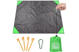 NATONDI Picknickdecke wasserdicht | kompakt und ultraleichte Stranddecke sandfrei | Kleines Packmaß und große Liegefläche 140x180 | Praktische Outdoor Decke für Strand Camping und Festival