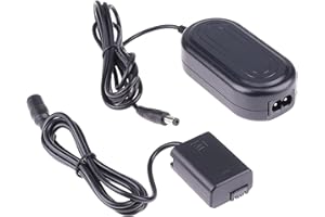 HERSMAY Zasilacz kompatybilny z Sony Alpha 6000 A6000 A6300 A6400 A6500 A5000 A5100 Alpha 7 II A7II A7s RX10 III NEX-5 NEX-6 DSC-RX10 SLT-A37 A35 A33-3333-4 m, AC-PW. Adapter sieciowy 20 adapterów.