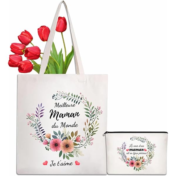 Tote Bag 'Tu Es La MEILLEURE Maman Du Monde Entier' – Cadeau Fête Des Mères Original Et Tendre