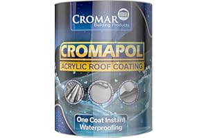 ASHBROOK ROOFING Cromar Grey Cromapol Acrylic Waterproofing Roof Sealant Fibre Reinforced Roof Coat 5Kg