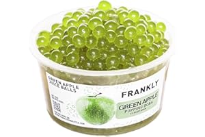FRANKLY Popping Boba - Perle alla frutta Per Bubble Tea, Yogurt, Torte e Dolci (Mela Verde, 450 Grammi)
