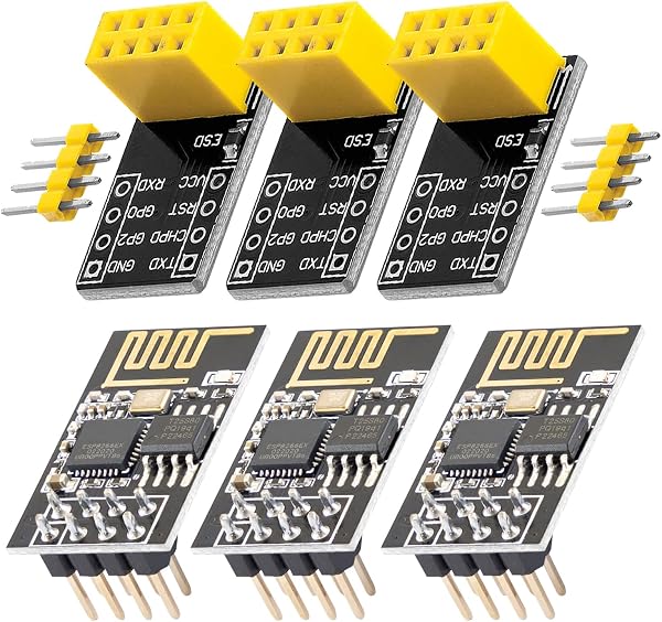 AZDelivery 3 x ESP8266-01S WLAN WiFi Modul mit Breadboardadapter kompatibel mit Arduino inklusive Ebook! - 1