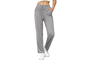 iClosam Pantalón Chándal Mujer Algodón Pantalones Deportivos Mujer Suelto con Bolsillos Pantalones Mujer Largos para Casual Yoga Jogger Talla S-XXL