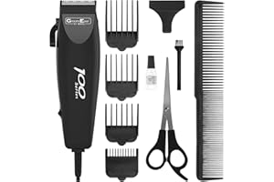 WAHL GroomEase 100 Series Clipper, Head Shaver, Hair Clippers for Men, Home Hair Cutting, Men’s Clipper Set, Male Grooming Kit, Mains Powered Clipping, Corded, Multicolor