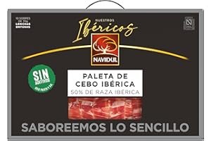 Navidul - Maletín de Paleta de Cebo Ibérica (50% raza ibérica) freshpack envasado al vacío - 10x70g, Total 700g