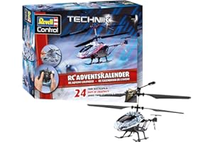 REVELL CONTROL Revell Adventskalender I RC Helikopter I 24 Tage BAU- und Flugspaß I Hochdetaillierter RC-Helikopter mit 3CH-GHz-Fernsteuerung I Realistische Flugeigenschaften I Ideal für Einsteiger und Profis