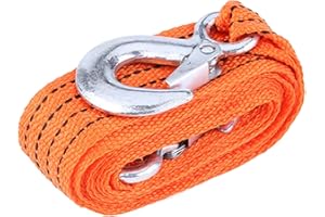 LYRLODY Auto Lina Holownicza, 4 M Kabel Holowniczy 3 Tonowy Pasek Holowniczy z Szeklą Ciągnąc Linę Awaryjne Akcesoria do Ratownictwa Samochodowego