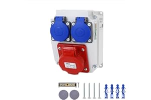 RSE RS KOMBI Baustromverteiler CEE Kraftstrom Wandverteiler Strom Verteiler, 6. RS-KOMBI 16A 5P, 2X230V