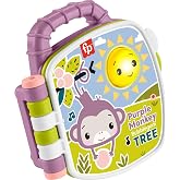 Fisher-Price Baby Toy Purple Monkey M&uuml;zikal Hikaye Kitabı Bebekler ve Toddlers Yaş 6+ Ay i&ccedil;in Işıklı ve Sesli