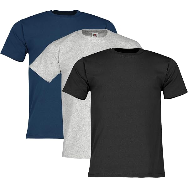 Fruit Of The Loom Herren T-Shirt 5er Pack | Grau & Olive | Größen Von M Bis 5XL | Inkl. Gratis Notizblock | Ideal Für Freizeit & Beruf