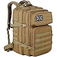 QT&QY 45L Military Tactical Backpacks Molle Army Assault Pack 3 Day Bug Out Bag Hiking Treeking Camouflage Hunting Rucksack