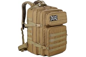QT&QY 45L Military Tactical Backpacks Molle Army Assault Pack 3 Day Bug Out Bag Hiking Treeking Camouflage Hunting Rucksack