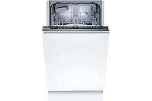 Bosch Hausgeräte Lavavajillas SRV2HKX41E Serie 2 totalmente integrado, 45 cm de ancho, cesta para cubiertos, secado extra con solo pulsar un botón, InfoLight rojo, protección AquaStop contra daños por