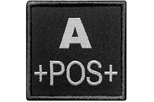 A10 EQUIPMENT Groupe sanguin A positif brodé sur tissu noir