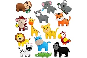 EPHOSHI 14PCS Animal Sewing Kit for Kids,Felt Kids Sewing Kit,with Threads, Plastic Needles, Siccors,Cotton Fillers,Art Craft Sew Your Own for Age 8+Boys and Girls