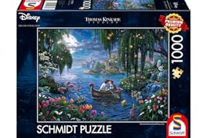 Schmidt Spiele 57370 Thomas Kinkade, Disney, The Little Mermaid, La Petite Sirène et Le Prince Eric, Puzzle 1000 pièces