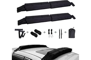 MAGIC SELECT 𝗕𝗮𝗿𝗿𝗮𝘀 𝗱𝗲 𝗧𝗲𝗰𝗵𝗼 𝗦𝘂𝗮𝘃𝗲𝘀, Baca Portaequipajes de Coche Universal para Viajes, Almohadillas Plegables Blandas para Equipaje, Barra Portátil para Transportar.