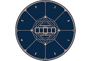 YUZPKRSI 120cm Round Poker Mat with Strong Edges, Texas Hold'em Poker Table Top Casino Card Games, Portable Rubber Poker Mat for Table for Casino Card Games, Carrying Bag Included