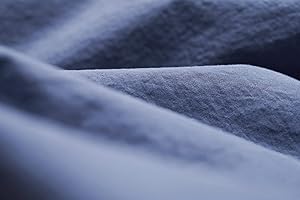 L1NK STUDIO Bed Linen 150 x 220 cm - Duvet Cover 100% Cotton (Percale 200 Threads) for Bed 90 cm Plain Blueberry