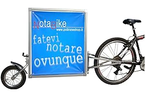 Polironeshop - Notabike : Chariot Remorque Publicitaire pour Vélo, Idéal pour Campagnes Marketing, Affichage Mobile Écologique
