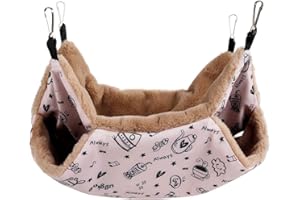 leryveo hurón | Cama hurón con diseño Doble Capa | hurón para Jaula, Hamaca para Mascotas para Chinchillas, Hurones, Conejos, cobayas y Otras Mascotas pequeñas