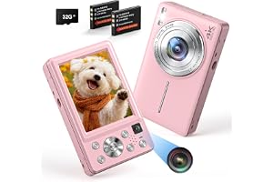4K Digitalkamera 64MP Autofokus Dual-Kamera Fotokamera mit 32GB Karte | 16X Digitalzoom, K