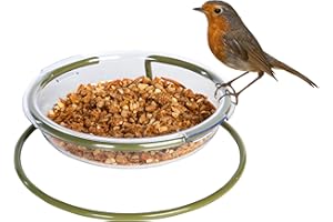 Garden Feeder Tray - Mealworm And Robin Bird Feeder Jacobi Jayne® I Love Robins™ Easy Clean Treat Dish Ground Bird Feeder - Robin Feeders For The Garden