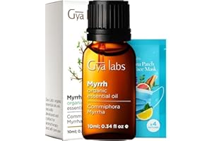 Gya Labs Myrrh Essential Oil Organic for Skin - 100% Pure Therapeutic Grade Myrrh Essential Oils Organic for Diffuser - Organic Myrrh Essential Oil for Hair, Candle Making (10 ml)