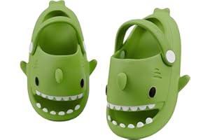 LAKIGE Kids Shark Sliders Summer Clogs Slides Sandals for Boys Girls Non-Slip Beach Pool Shower and Bathing Slippers