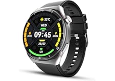 (Renewed) beatXP Vega X 1.43" AMOLED 466 * 466px Display One-Tap BT 5.2 Calling AI Voice Assistant Smartwatch (Electric Black
