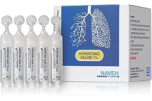 NAVEH PHARMA RSV Hypertonic Saline Solution 7% For Any Nebulizer Machine For Adults & Kids - Diluent For Inhalators & Nasal Devices, Helps Clear Lungs And Congestion (25 Sterile Bullets Of 5 ML)