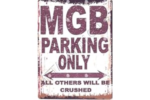 TRACY'S SIGNS MGB PARKING SIGN SMALL 6x8in 15x20cm RETRO VINTAGE STYLE tin wall art shed workshop garage classic cars
