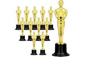 LDERFIV 12 Pezzi Coppa Trofeo Statuetta Trofeo Vincitore D'Oro Coppe e Trofei Calcio Plastica Trofeo Placcata Coppa per Trofei per Carnevale Feste Bambini I Premi Sportivi del Calcio e i Gala di Premiazione