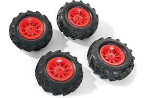 Rolly Toys 409587 - Luftbereifung für Traktor rote Felge