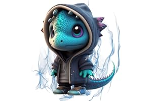 Amacigana Coole Drachen Dinosaurier Figuren Dekorationen, Niedliche Garten Drachen Skulptur, Drachen Figuren Harz, Halloween Dinosaur Statue, Mini Drachen Home Office Desktop Decor (blau)