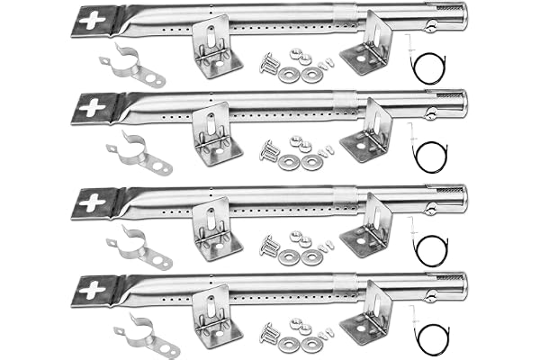 GFTIME 31-45cm Brûleur universel Pièces détachées pour Landmann Triton 2, Enders Monroe, Tepro, Campingaz, Taino, Proficook, Barbecook, Brûleur tubulaire Réglable, 4 pièces