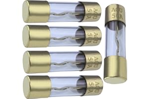 AERZETIX - C53606 - Set di 5 fusibili AGU 50A - in vetro - 10x38mm