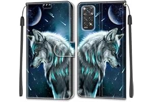 SIENIANLINE Funda para Xiaomi Redmi Note 11 Global / Xiaomi Redmi Note 11S Global, con [Ranura para Tarjeta] [Cierre Magnético] de Funda Magnética con Tapa para Xiaomi Redmi Note 11 Global / Note 11S Global